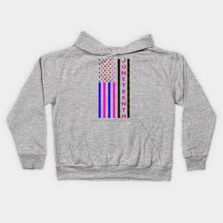 JUNEteenth FLAG (vertical violet) Kids Hoodie